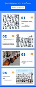 Barrera Retráctil Manual Simple de Empujar y Tirar, Plegable, Telescópica, de Acero Inoxidable y Aleación de <span class=keywords><strong>Aluminio</strong></span>, Móvil, para Tráfico en Carreteras y Agua - Product Image 4