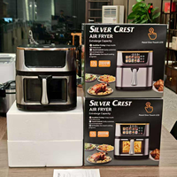 Nouvelle friteuse à air électrique moderne 10-en-1 avec écran tactile LCD, sans huile, en acier inoxydable, capacité de 8 L, avec fonction de cuisson