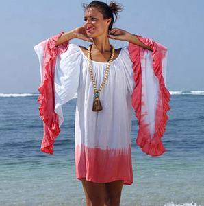 Vêtements de styliste pour filles, caftan/caftan à manches longues à volants, en rayonne, nouvelle collection - Product Image 1
