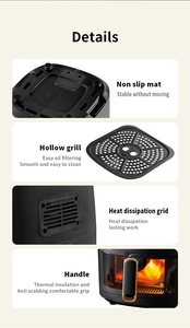 Friteuse à air intelligente et moderne à écran tactile sans huile et cuiseur à riz combiné avec friteuse électrique pour usage domestique, camping-car et extérieur - Product Image 6