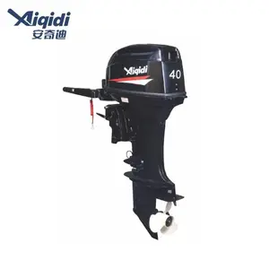 AIQIDI kapal laut 40HP T40, disesuaikan kontrol Manual sistem miring kontrol belakang 2 tak mesin luar