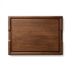 Tagliere in Legno Massello di Noce con Scanalatura Raccogli-Gocce 18x12x1.5 Pollici, Extra Spesso per Affettare Carne, con Manici - Product Image 1