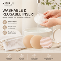 XINRUI Ensemble de coussinets d'allaitement lavables en silicone pour les soins de maternité et post-partum, avec pack de recharge et offre OEM ODM