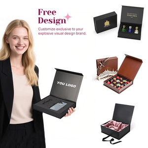 Tùy Chỉnh Đồng Hồ Sang Trọng Từ Cứng Nhắc Bìa Từ Các Tông Hộp Giấy Vành Đai Ví Đồng Hồ Tie Bao Bì Hộp Quà Tặng Cho Người Đàn Ông - Product Image 2