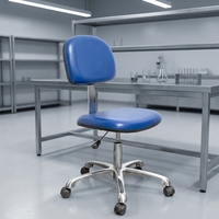 Chaise pivotante antistatique Leenol ESD en cuir PU, siège en PU réglable pour salle blanche SMT, laboratoire électronique, atelier