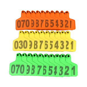 حلقات جديدة لوضع علامات على الأذن الصفراء للأبقار والكلاب معدات تربية الحيوانات مع علامات ترقيم الأذن - Product Image 3