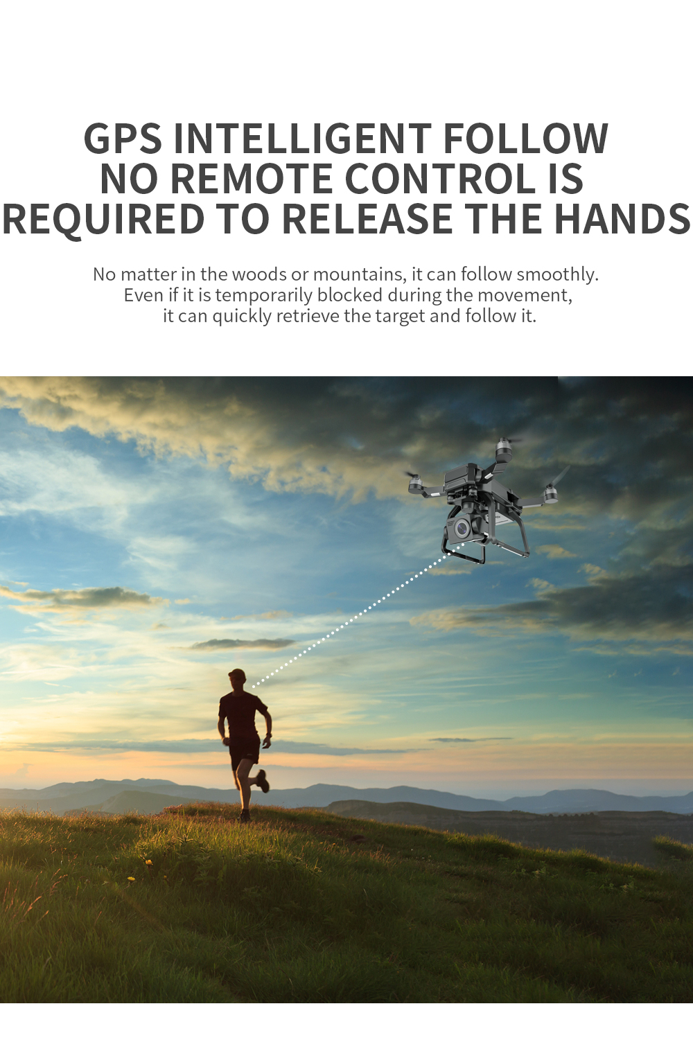HOSHI SJRC F7 PRO GPS Drone 4K Dual HD Camera 3 Axis Gimbal Aerial Photography Brushless Motor Quadcopter RC Distance 3km