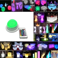 Module LED RGBW rechargeable avec télécommande sans fil, base à vis, étanche, pour décoration intérieure/extérieure, mariage, club