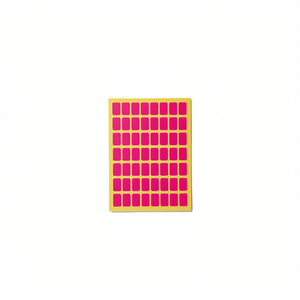 Mnj Fluorescent Self Adhesive Labels 12 Pcs Pink Square Stickers For Organization - Product Image 1