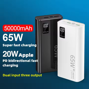 Batería <span class=keywords><strong>externa</strong></span> 50000mAh 30000mAh Bancos <span class=keywords><strong>de</strong></span> energía <span class=keywords><strong>de</strong></span> alta capacidad 65W <span class=keywords><strong>Carga</strong></span> rápida con cable - Product Image 2