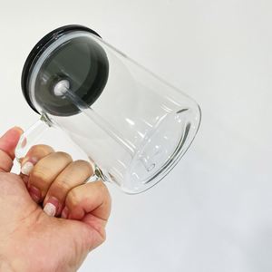 Best Value Gift Tea Milk Beer Reusable 17Oz Camper <b>Mugs</b> Colorful <b>Plastic</b> Lid With Handle - Product Image 3