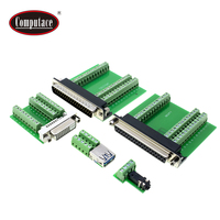 USB 3.0-A 암형 10핀 터미널 블록 무납땜 어댑터 나사 잠금 연결 D-Sub 커넥터 녹색 5V DC 니켈 도금 1.5A