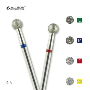 4.5mm Ball Shape High Quality Drill Bit Nail Manicure Machine Nail Drill Bit Set Lightweight Diamond Nail Drill Bit