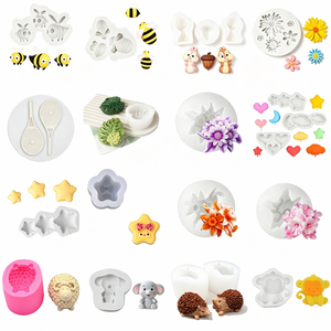 Moldes de Silicona para Resina Candyer, con Formas de Flores, Animales, Abejas y Figuras, Aptos para <span class=keywords><strong>Fondant</strong></span>, Velas Aromáticas y Decoraciones de Yeso - Product Image 1