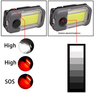Lampe de travail XPG COB 1805, lampe de camping LED portable rechargeable avec entrée/sortie de charge USB, gradation progressive, design pliable - Product Image 3
