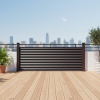 Clôture en aluminium YIZHEN avec cadre à lamelles horizontales pour jardin, balcon, chantier de construction - Modélisation 3D disponible