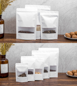 Cửa sổ hiển thị đứng lên Túi hạt trà bán buôn giấy trắng Kraft bao bì túi - Product Image 3