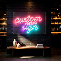 Enseigne LED intérieure personnalisée tout-en-un en PVC et acrylique, lettres lumineuses néon pour décoration murale