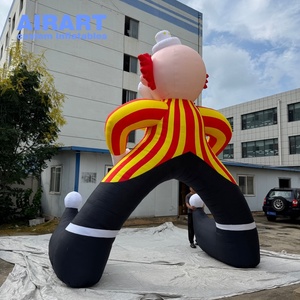 Ballon gonflable de clown de <span class=keywords><strong>cirque</strong></span> de 5 m de haut, mascotte de personnage de clown de <span class=keywords><strong>cirque</strong></span>, clown gonflable de parc carré - Product Image 4