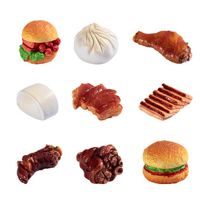 Juego de juguetes de comida en miniatura, accesorios de resina para casa de muñecas, serie de comida cotidiana para niños de 5 a 7 años - Product Image 1