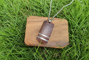 Declaración personalizada Colgante de madera Collar de madera Joyería con cadena Colgante TIZTI - Product Image 4