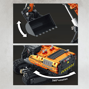 Remodo Control Ingeniería Excavación Maquinaria Vehículo Modelo Bloques de Construcción Juguete Plástico Ingeniería Construcción Juguetes regalo - Product Image 4