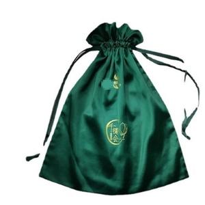 Silk Satin Underwear Storage <b>Pouch</b> Dust-Proof <b>Drawstring</b> Bag Eco-Friendly & Fashion 20x30cm Custom Gift Bag - Product Image 5