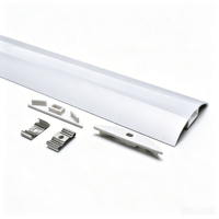Profilé en aluminium pour bande LED, boîtier d'extrusion en aluminium pour éclairage de meuble, stock UE