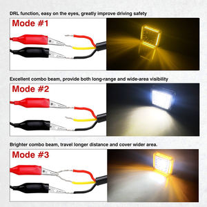 4x4 accessoires de voiture plus lumineux <span class=keywords><strong>4</strong></span> côtés tireur Combo faisceau <span class=keywords><strong>Led</strong></span> lumière de conduite largement utilisé pour SUV Jeep camion Scooter <span class=keywords><strong>Golf</strong></span> Van - Product Image 2