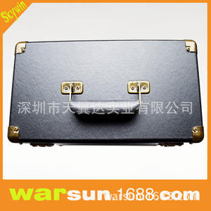 Boîte de rangement pour disques vinyles rétro, noire, anti-poussière, anti-humidité, étui pour CD - Product Image 1