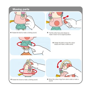 Hochet <span class=keywords><strong>pour</strong></span> bébé en forme de cheval de dessin animé, jouets multifonctionnels <span class=keywords><strong>pour</strong></span> nourrissons avec <span class=keywords><strong>ventouse</strong></span>, attrape et tourne, <span class=keywords><strong>jouet</strong></span> interactif de développement <span class=keywords><strong>pour</strong></span> bébé - Product Image 5