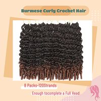 Extensions de cheveux humains au crochet à plumes, pré-bouclées, ombrées T30, boucles birmanes, style bohème, pour tresses – Vente chaude directe usine