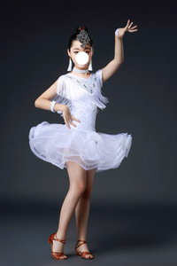 Costume da Balletto per Bambine, Abito da <span class=keywords><strong>Ballerina</strong></span> Principessa, Tutù per Esibizioni di Danza, Costume per Allenamento Latino - Product Image 6