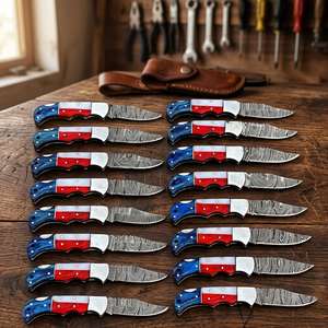Couteau de poche pliant en acier Damas de haute qualité, prix d'usine en gros, manche en bois, application tactique - Product Image 3