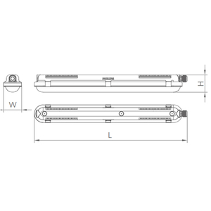 Design élégant et incurvé, barre LED IP65 WT198C par <span class=keywords><strong>Philips</strong></span> - Pas besoin <span class=keywords><strong>de</strong></span> ventilation WT198C LED40S/840 PSD L1200 - Product Image 4