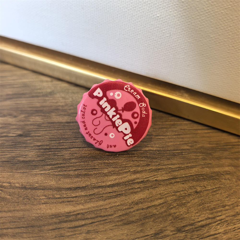 หัวเข็มขัดเชือกรองเท้าฝาขวดสีชมพู