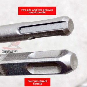 Mèche de perçage à percussion SDS-plus à queue carrée pour <span class=keywords><strong>béton</strong></span> pénétrant les murs, longueur 80cm-<span class=keywords><strong>1m</strong></span>, diamètre de la queue 10-38mm, deux cannelures et rainures - Product Image 3