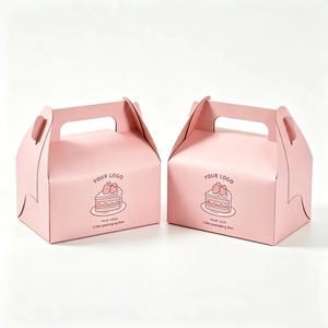Wholale Bakery Box with Your Brand LOGO Foldable Cup Cake Sweet <strong>Mini</strong> Package Window Snack <strong>Chocolat</strong> - Product Image 6