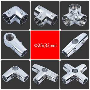 Gran oferta, Conector de tubo redondo de acero inoxidable duradero de 4 vías de alta calidad - Product Image 6