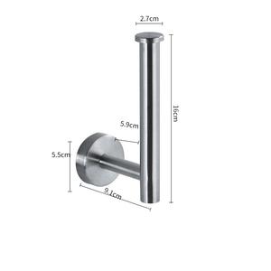 Stainless Steel Paper Towel Holder Adhesive Toilet <b>Roll</b> Paper Holder No Hole Punch Kitchen Bathroom Toilet Lengthen Storage <b>Rack</b> - Product Image 3