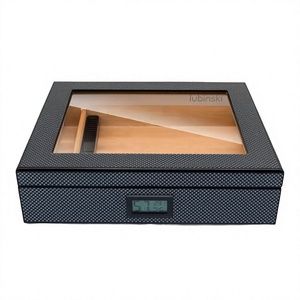 Humidor de Cigarros AHLORE Ownswing, de Madera de Cedro con Acabado Lacado, Ecológico, Clásico, con Espejo Pulido, Organizador de Escritorio - Product Image 4