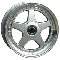 Jantes en alliage argentées classiques à 5 branches 18x8 18x9.5 19x8.5 5x112 120 114.3 compatibles avec les voitures berlines, jantes en aluminium
