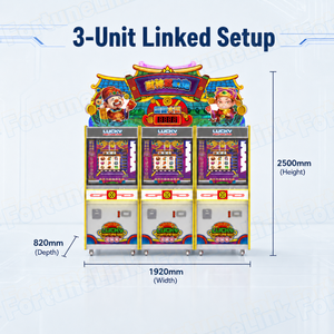 Máquina recreativa Coin Pusher para 3 jugadores, conectable, con sistema de canje de tickets fácil de personalizar, juego de 9 rejillas para FEC - Product Image 3