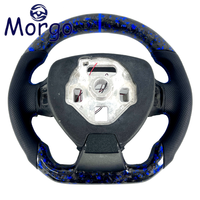 Volant personnalisé en fibre de carbone forgée bleue avec LED pour Chevrolet Camaro SS RS LT1 ZL1 1LE Corvette C7 ZR1 Z06 Z07 Coupé