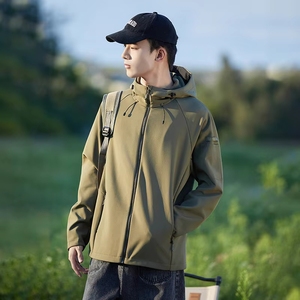 Veste coupe-vent imperméable à capuche pour homme, résistante à l'abrasion, anti-rayures, pour la pêche, avec doublure polaire, trench-coat chaud pour couple - Product Image 6