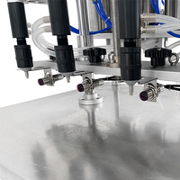 Machine de remplissage sous vide automatique à quatre têtes, 1000 bouteilles par heure, 200W, commande PLC, pour jus et huile.