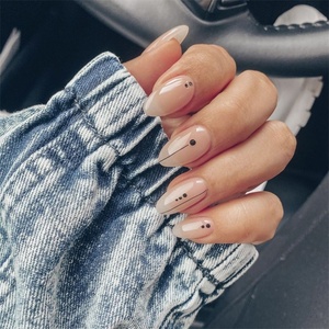 Instant Salon Mani Soak Off Gel American Capsule Half False <span class=keywords><strong>Nail</strong></span> Art artificiale Long <span class=keywords><strong>Tips</strong></span> Coffin