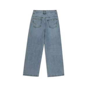 Classic Blue Denim Jeans <b>Women</b> High Waist Straight Cut Casual Pants Everyday Comfortable Wear Solid Color Bottoms - Product Image 5