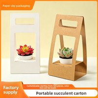 Sacs fourre-tout en papier kraft laminé personnalisables en stock pour plantes succulentes, plantes en pot, emballage cadeau, boîtes à fleurs, fleurs DIY