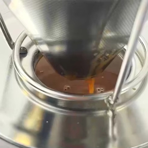 Thép Không Gỉ 304 Đổ Hơn Cà Phê Nhỏ Giọt Chậm Nhỏ Giọt Không Giấy Lọc Cà Phê Đôi Lưới Thiết Kế Của Hướng Dẫn Sử Dụng Hình Nón Lọc - Product Image 4